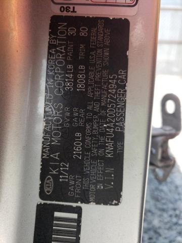 Photo 10 from auction – 2013 KIA FORTE EX with VIN KNAFU4A20D5724945