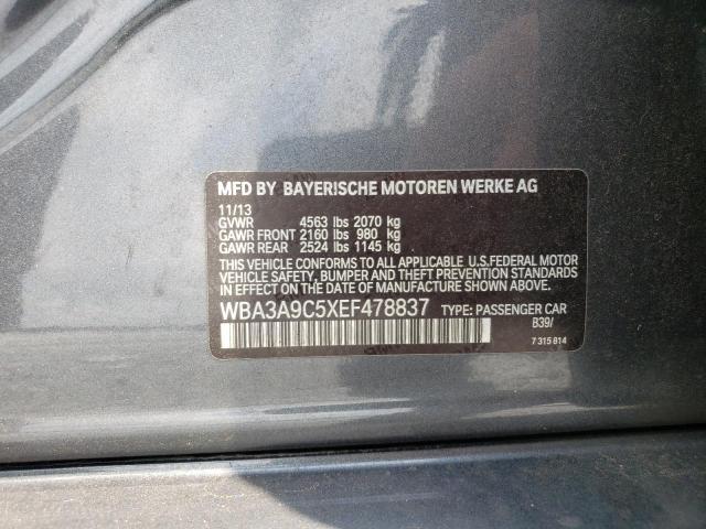 Photo 10 from auction – 2014 BMW 335 I with VIN WBA3A9C5XEF478837