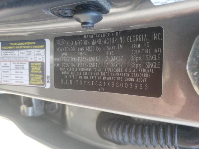 Photo 10 from auction – 2011 KIA SORENTO BA with VIN 5XYKT3A1XBG003963