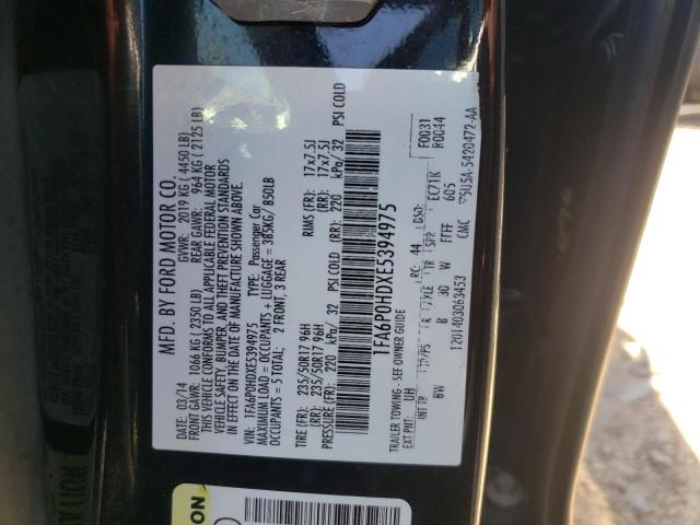 Photo 10 from auction – 2014 FORD FUSION SE with VIN 1FA6P0HDXE5394975