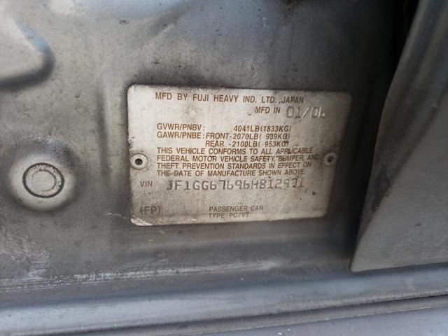 Photo 10 from auction – 2006 SUBARU IMPREZA 2. with VIN JF1GG67696H812971