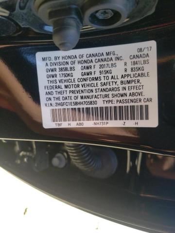 Photo 10 from auction – 2017 HONDA CIVIC SI with VIN 2HGFC1E58HH705830