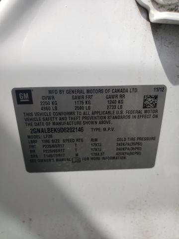 Photo 10 from auction – 2013 CHEVROLET EQUINOX LS with VIN 2GNALBEK9D6202146