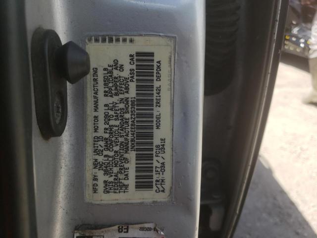 Photo 10 from auction – 2010 TOYOTA COROLLA BA with VIN 1NXBU4EE8AZ353861