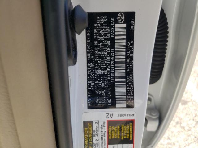 Photo 10 from auction – 2012 TOYOTA AVALON BAS with VIN 4T1BK3DB1CU463211