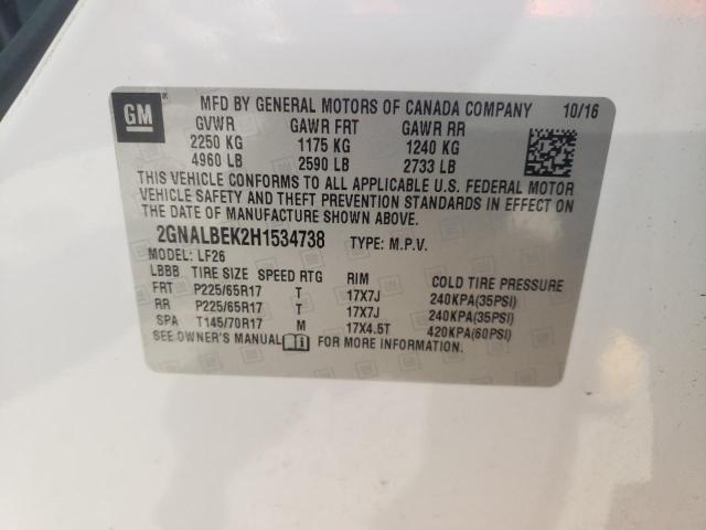 Photo 10 from auction – 2017 CHEVROLET EQUINOX LS with VIN 2GNALBEK2H1534738