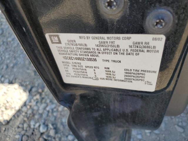 Photo 10 from auction – 2003 CHEVROLET SILVERADO with VIN 1GCEC14V83Z130536