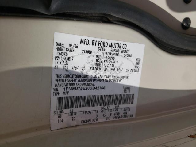 Photo 10 from auction – 2006 FORD EXPLORER L with VIN 1FMEU75E26UB42368