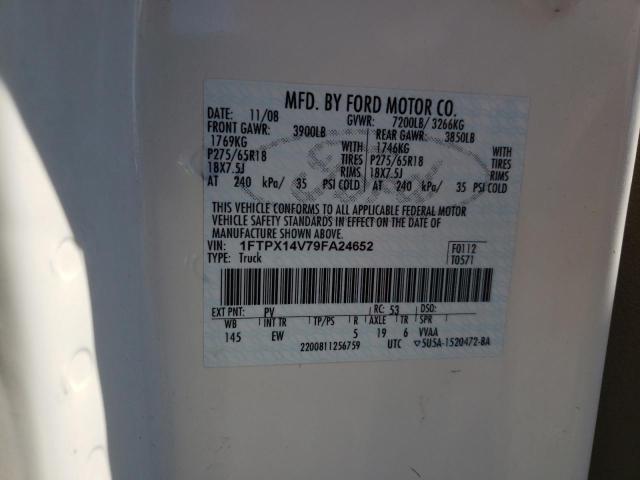 Photo 10 from auction – 2009 FORD F150 SUPER with VIN 1FTPX14V79FA24652