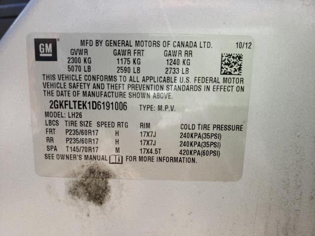 Photo 10 from auction – 2013 GMC TERRAIN with VIN 2GKFLTEK1D6191006