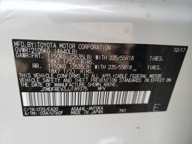 Photo 10 from auction – 2018 TOYOTA RAV4 LIMIT with VIN JTMDFREV3JJ189375