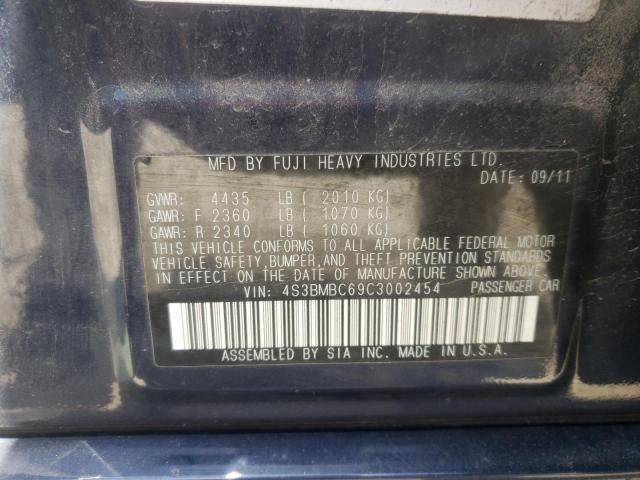 Photo 10 from auction – 2012 SUBARU LEGACY 2.5 with VIN 4S3BMBC69C3002454