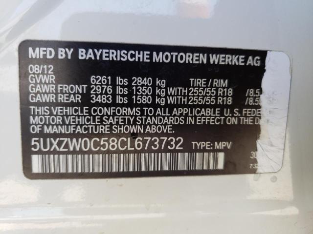 Photo 10 from auction – 2012 BMW X5 XDRIVE3 with VIN 5UXZW0C58CL673732