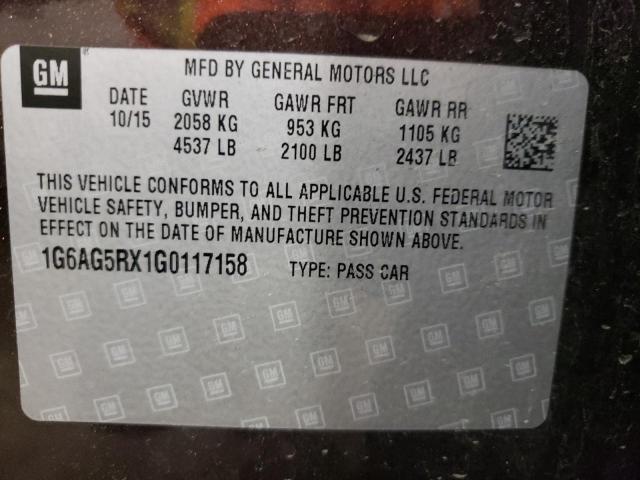 Photo 10 from auction – 2016 CADILLAC ATS with VIN 1G6AG5RX1G0117158