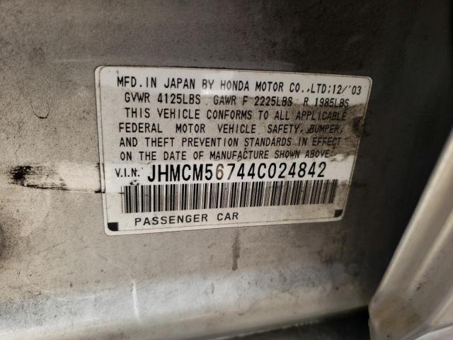 Photo 10 from auction – 2004 HONDA ACCORD EX with VIN JHMCM56744C024842