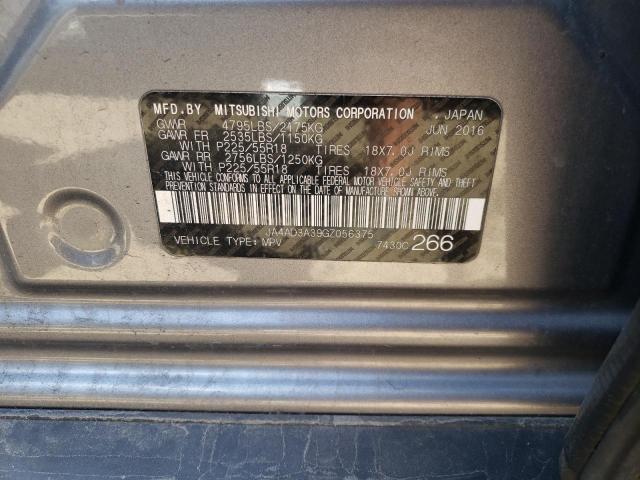 Photo 10 from auction – 2016 MITSUBISHI OUTLANDER with VIN JA4AD3A39GZ056375