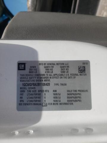 Photo 10 from auction – 2011 CHEVROLET EXPRESS G2 with VIN 1GCWGFBA2B1106428