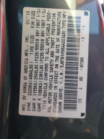 Photo 10 from auction – 2010 ACURA RDX TECHNO with VIN 5J8TB1H58AA003481