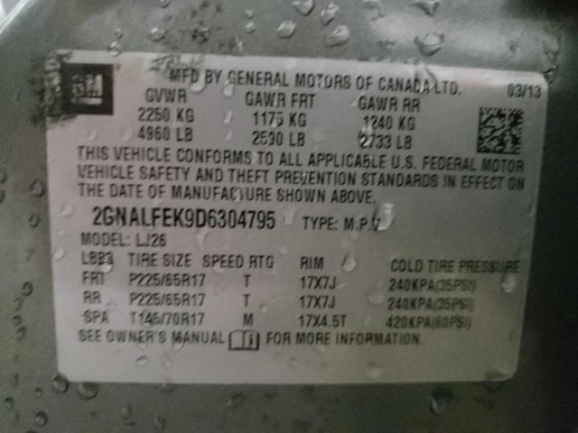 Photo 10 from auction – 2013 CHEVROLET EQUINOX LT with VIN 2GNALFEK9D6304795