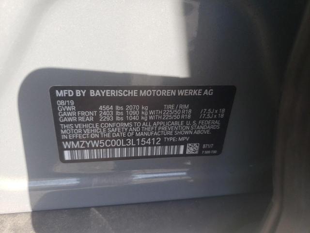 Photo 10 from auction – 2020 MINI COOPER COU with VIN WMZYW5C00L3L15412