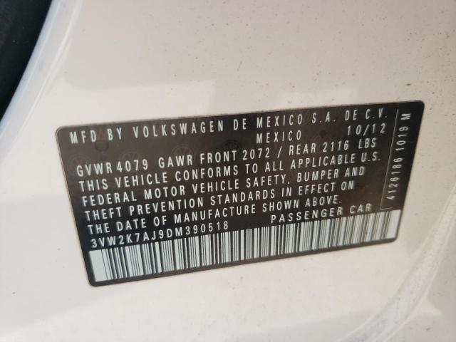 Photo 10 from auction – 2013 VOLKSWAGEN JETTA BASE with VIN 3VW2K7AJ9DM390518