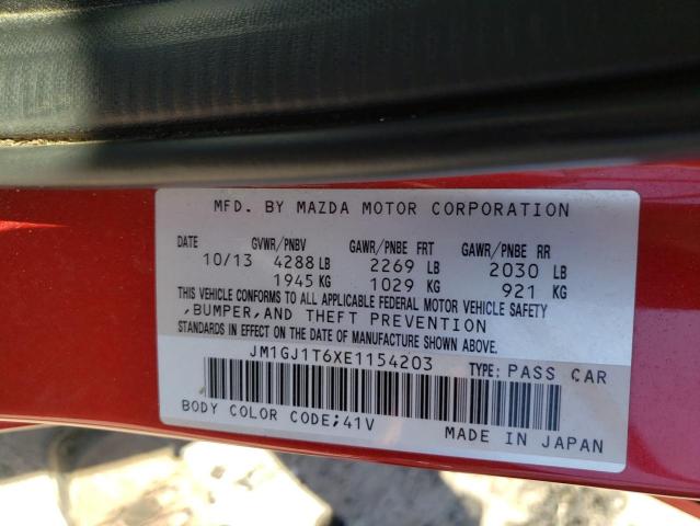 Photo 10 from auction – 2014 MAZDA 6 TOURING with VIN JM1GJ1T6XE1154203