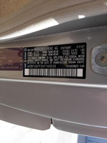 Photo 10 from auction – 1997 MERCEDES-BENZ SL 500 with VIN WDBFA67F9VF149529
