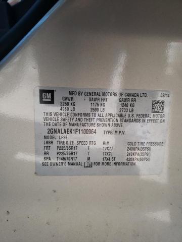 Photo 10 from auction – 2015 CHEVROLET EQUINOX LS with VIN 2GNALAEK1F1100964