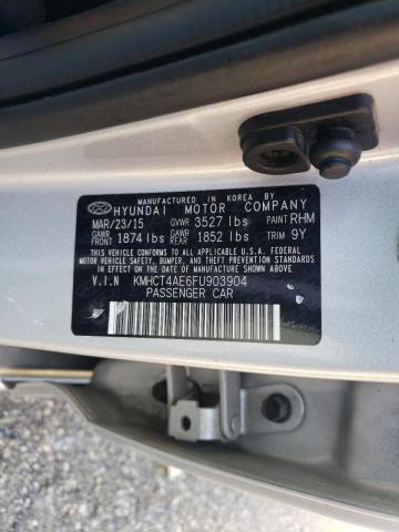 Photo 10 from auction – 2015 HYUNDAI ACCENT GLS with VIN KMHCT4AE6FU903904