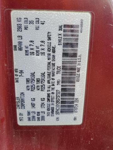 Photo 10 from auction – 1994 DODGE 1500 RAM V with VIN 1B7HC16Y2RS737327