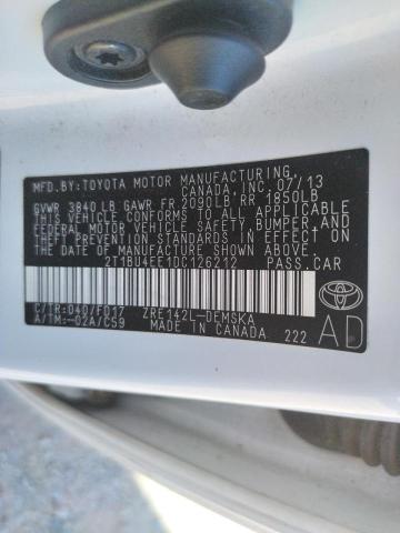 Foto 10 de la subasta – 2013 TOYOTA COROLLA con VIN 2T1BU4EE1DC126212