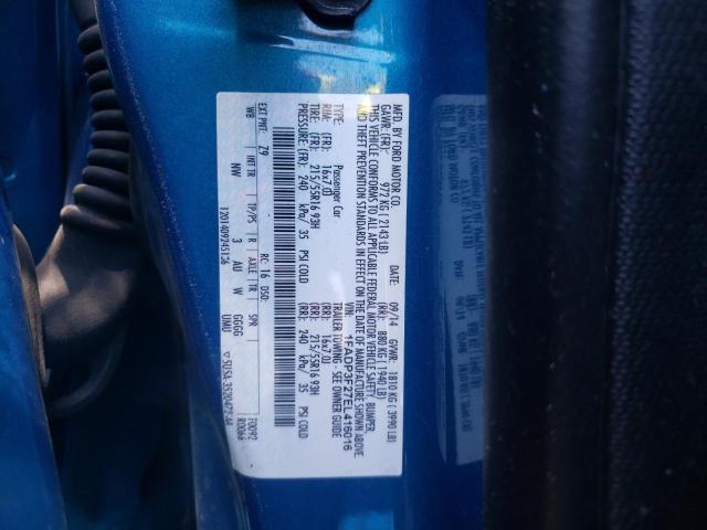 Photo 10 from auction – 2014 FORD FOCUS SE with VIN 1FADP3F27EL416016