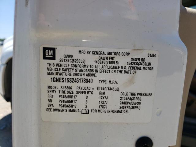 Photo 10 from auction – 2004 CHEVROLET TRAILBLAZE with VIN 1GNES16S246178940