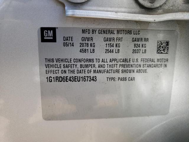 Photo 10 from auction – 2014 CHEVROLET VOLT with VIN 1G1RD6E43EU167343