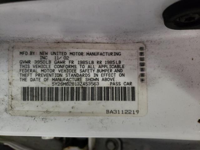 Photo 10 from auction – 2003 PONTIAC VIBE with VIN 5Y2SM62813Z453563