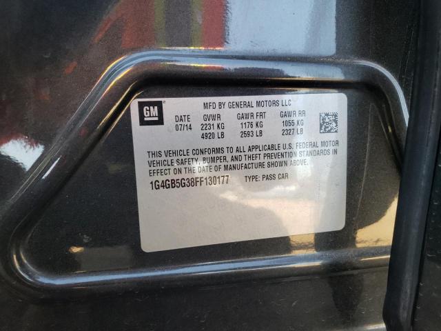 Photo 10 from auction – 2015 BUICK LACROSSE with VIN 1G4GB5G38FF130177