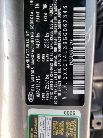 Photo 10 from auction – 2016 KIA OPTIMA LX with VIN 5XXGT4L39GG062346