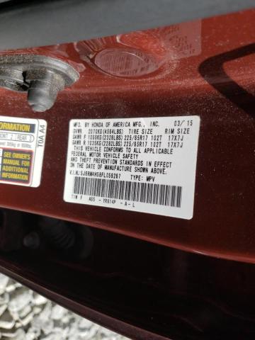 Photo 10 from auction – 2015 HONDA CR-V EX with VIN 5J6RM4H58FL059267