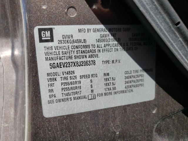 Photo 10 from auction – 2008 BUICK ENCLAVE CX with VIN 5GAEV237X8J206378