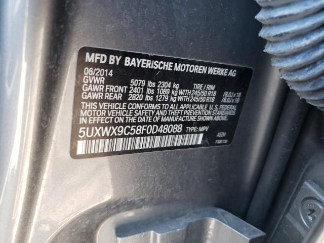 Photo 10 from auction – 2015 BMW X3 XDRIVE2 with VIN 5UXWX9C58F0D48088