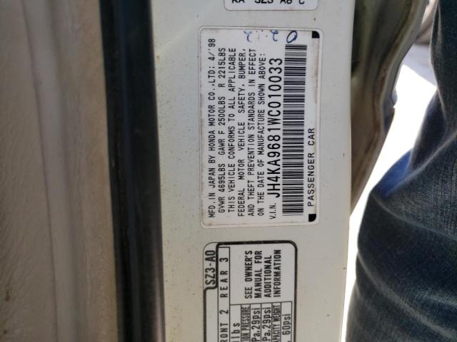 Photo 10 from auction – 1998 ACURA 3.5RL SE with VIN JH4KA9681WC010033