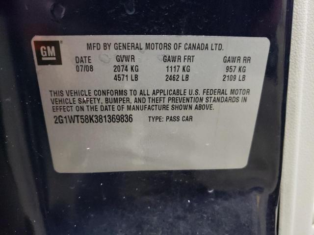 Photo 10 from auction – 2008 CHEVROLET IMPALA LT with VIN 2G1WT58K381369836