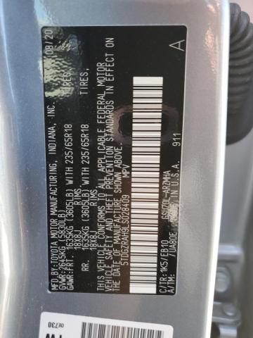 Photo 10 from auction – 2020 TOYOTA HIGHLANDER with VIN 5TDGZRAH9LS028409