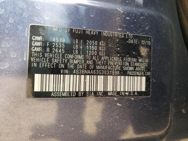 Photo 10 from auction – 2016 SUBARU LEGACY with VIN 4S3BNAA63G3031898