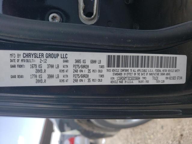 Photo 10 from auction – 2012 DODGE RAM 1500 S with VIN 1C6RD6MT3CS223684