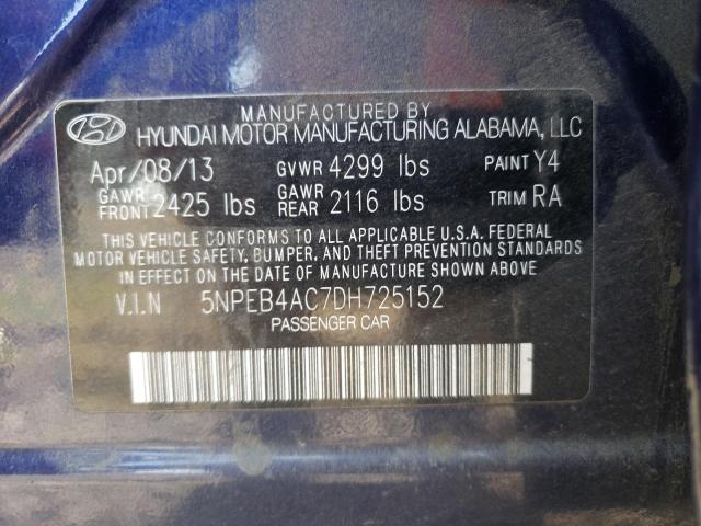 Photo 10 from auction – 2013 HYUNDAI SONATA GLS with VIN 5NPEB4AC7DH725152