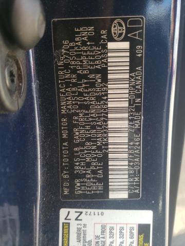 Photo 10 from auction – 2007 TOYOTA COROLLA MA with VIN 2T1KR32E77C624192