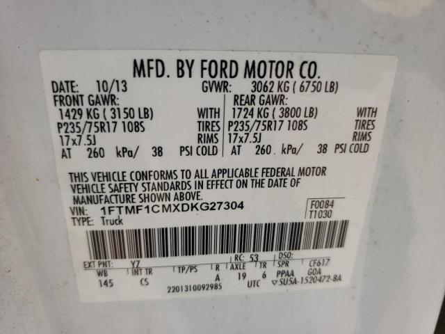 Photo 10 from auction – 2013 FORD F150 with VIN 1FTMF1CMXDKG27304