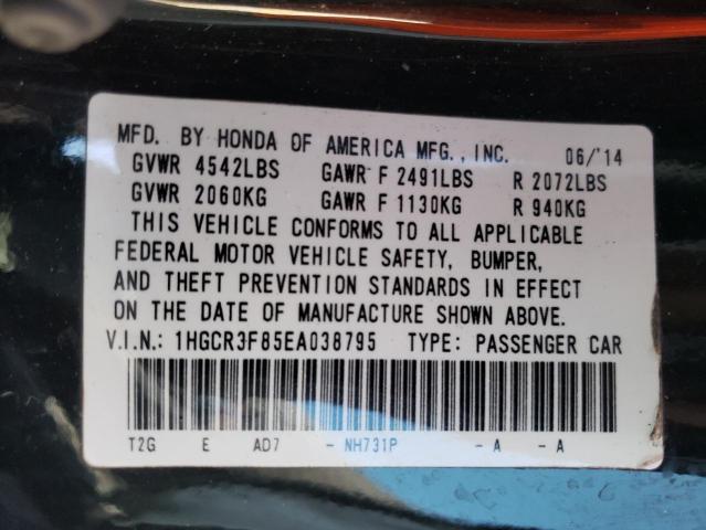 Photo 10 from auction – 2014 HONDA ACCORD EXL with VIN 1HGCR3F85EA038795