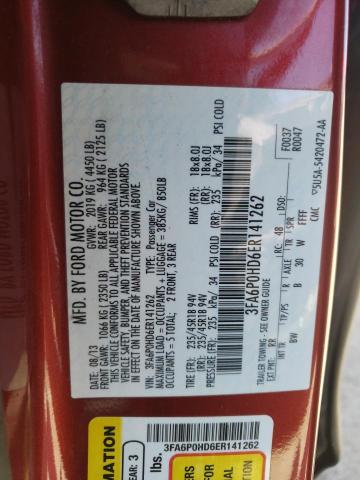 Photo 10 from auction – 2014 FORD FUSION SE with VIN 3FA6P0HD6ER141262